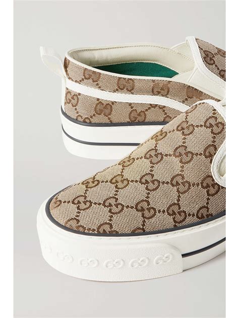 gucci canvas slip on sneaker|net a porter gucci sneakers.